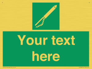 Custom sign safe condition Line throwing appliance